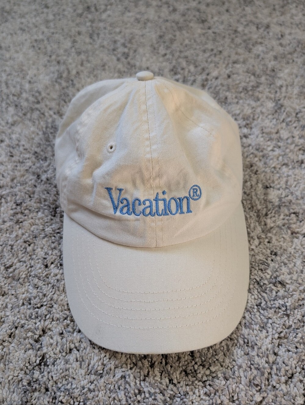 Vacation Light Butter Yellow and Blue Hat